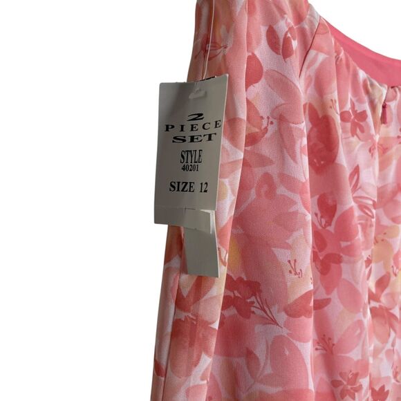 Cynthia Howie Maggy Boutique Skirt Women's 12 Pink Lined Y2k Floral Artsy - Picture 5 of 9